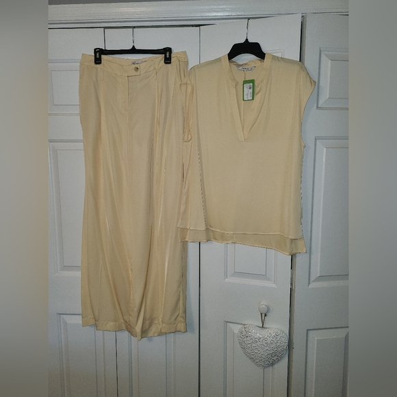 Summum Amsterdam Viscose Wide Leg Trouser/Top Set  Euro Size 40 US Size 10 NWT - Picture 8 of 14